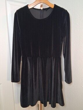Shein Black Velvet Dress Juniors Large